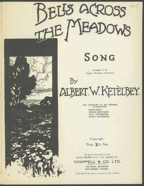 Bells across the meadows [music] : song / Albert W. Ketelbey