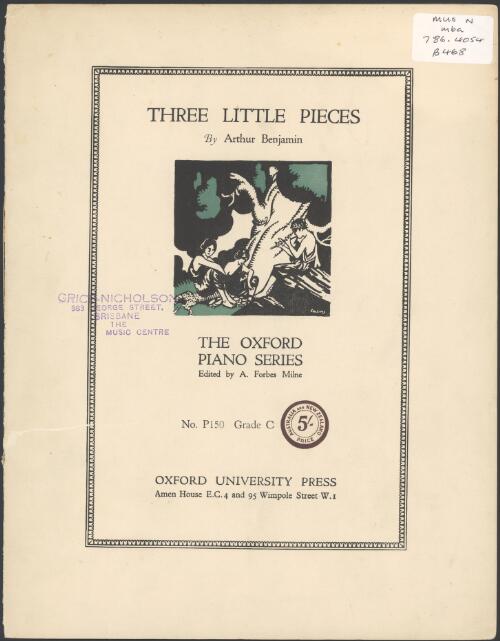 Three little pieces [music]/ by Arthur Benjamin