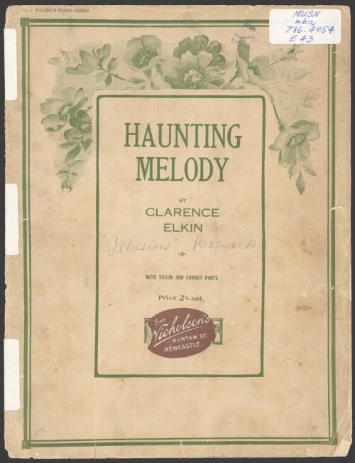 Haunting melody [music] : with violin and cornet parts / by Clarence Elkin