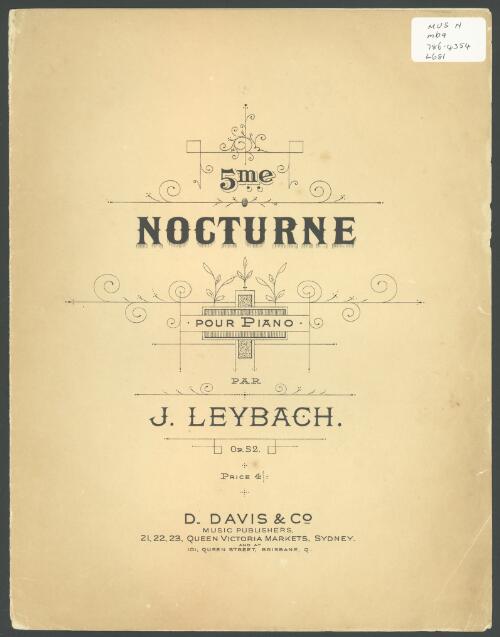 5me nocturne, op. 52 [music] / J. Leybach ; edited by E. Geehl