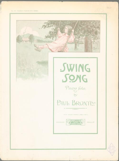 Swing song [music] : piano solo / by Paul Bronte