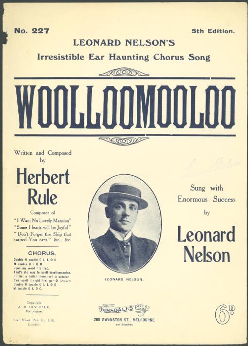 Woolloomooloo! [music] / written and composed by Herbert Rule