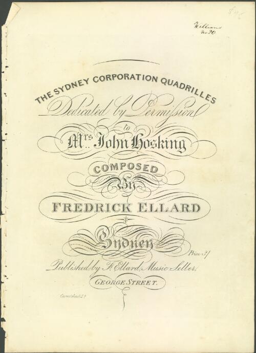 The Sydney Corporation quadrilles [music] / composed by Frederick Ellard