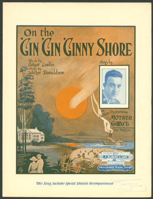 On the 'gin 'gin 'ginny shore [music] / words by Edgar Leslie ; music by Walter Donaldson