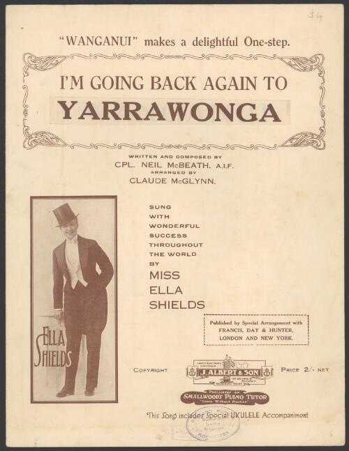 I'm going back again to Wanganui ; I'm going back again to Yarrawonga [music] / written, composed and sung by Neil McBeath ; arranged by Claude McGlynn