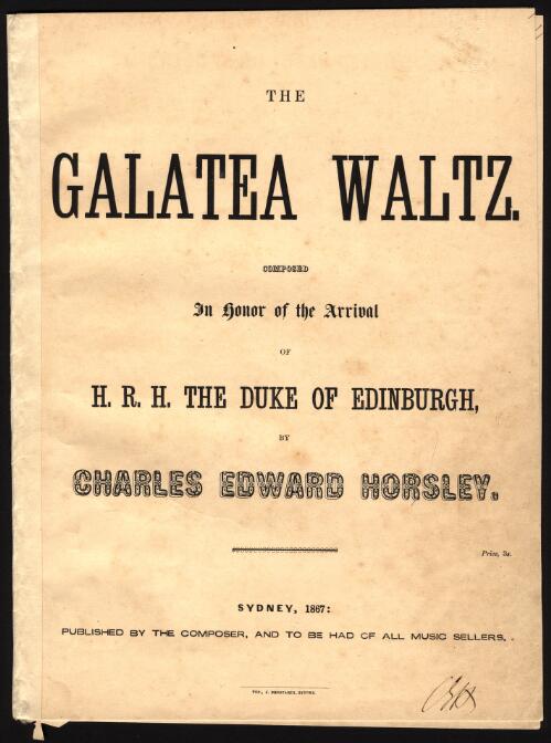 The Galatea waltz [music] / composed by Charles Edward Horsley