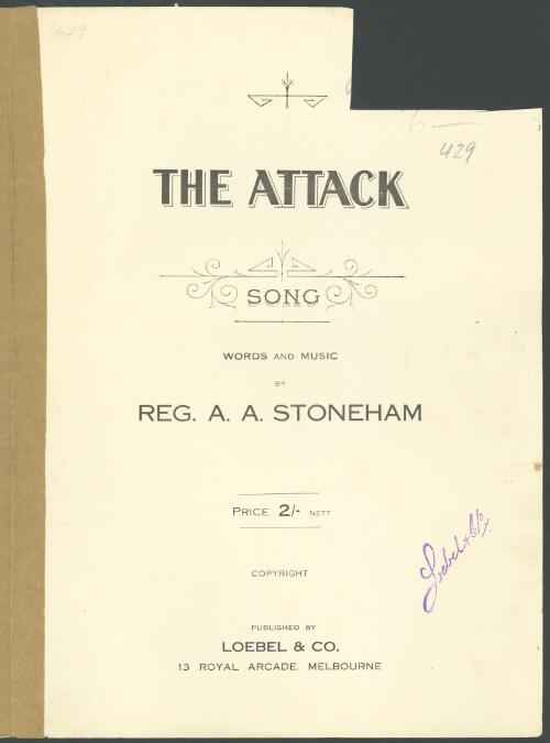 The attack (on Zeebrugge) [music] / Reginald A. A. Stoneham