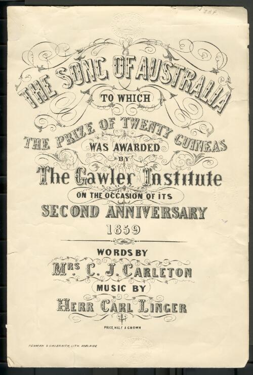 The song of Australia [music] / words by C.J. Carleton ; music by Carl Linger