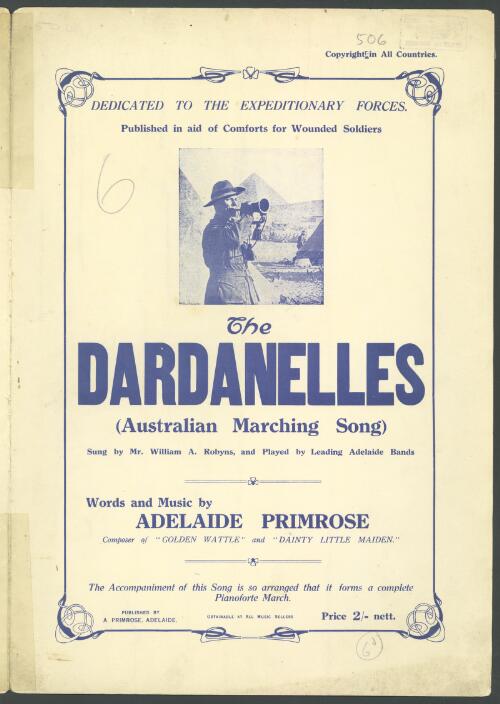 The Dardanelles [music] : Australian marching song / words and music by Adelaide Primrose