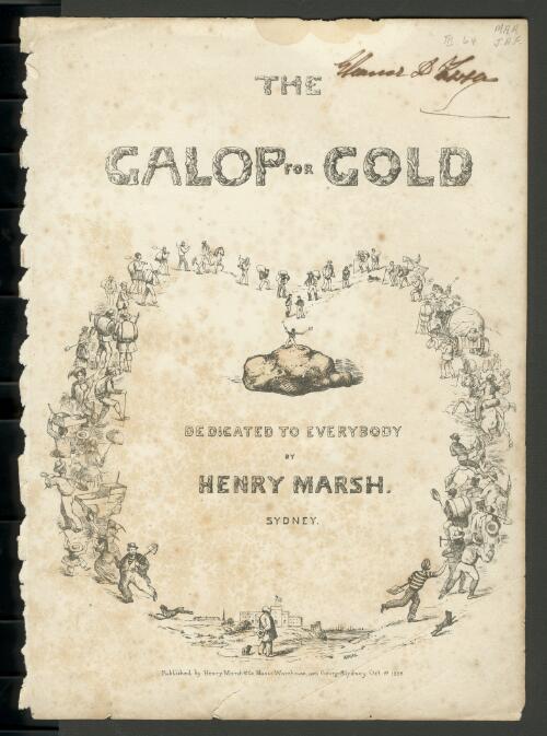 The galop for gold [music] / dedicated to everybody by Henry Marsh