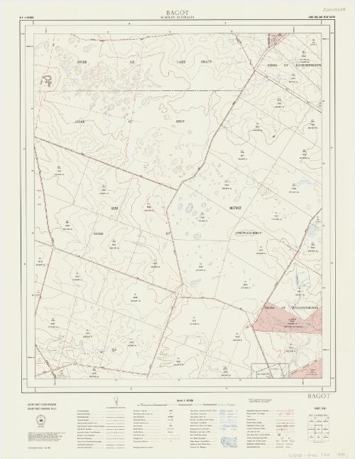 Western Australia R.F. 1:50 000. 2730-I, Bagot [cartographic material] / prepared under the direction of the Surveyor General, Department of Lands and Surveys, Western Australia