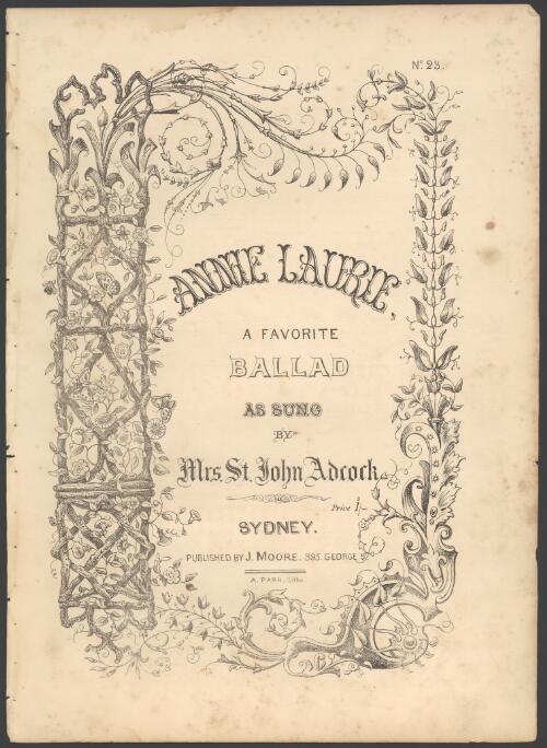 Annie Laurie [music] : a favorite ballad: as sung by Mrs. St. John Adcock
