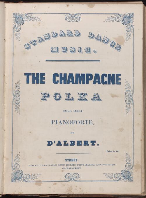 The champagne polka [music] : for the pianoforte / by D'Albert