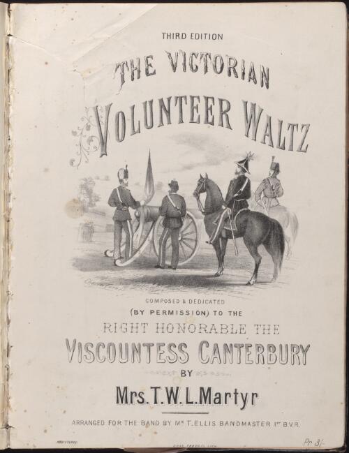 The Victorian volunteer waltz [music] / by Mrs. T.W.L. Martyr