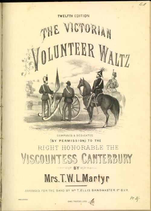 The Victorian volunteer waltz [music] / by T.W.L. Martyr