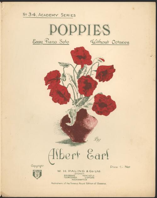 Poppies [music] : easy piano solo without octaves / by Albert Earl