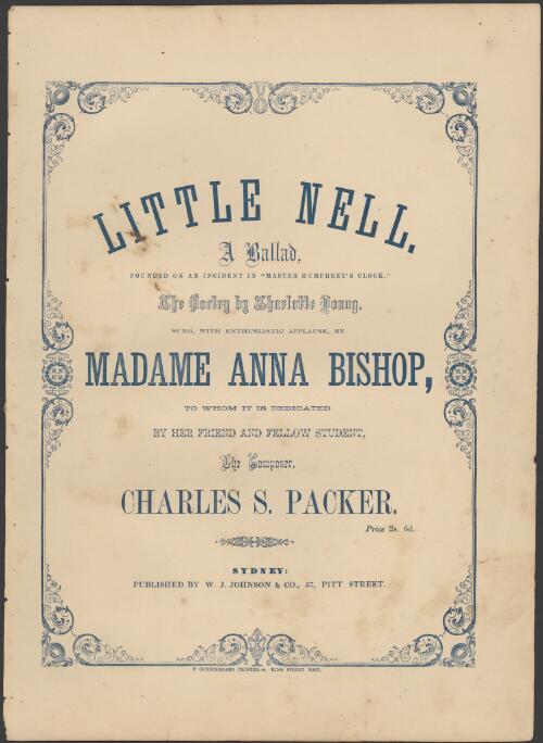 Little Nell [music] : a ballad ... / the poetry by Charlotte Young ... ; the composer, Charles S. Packer
