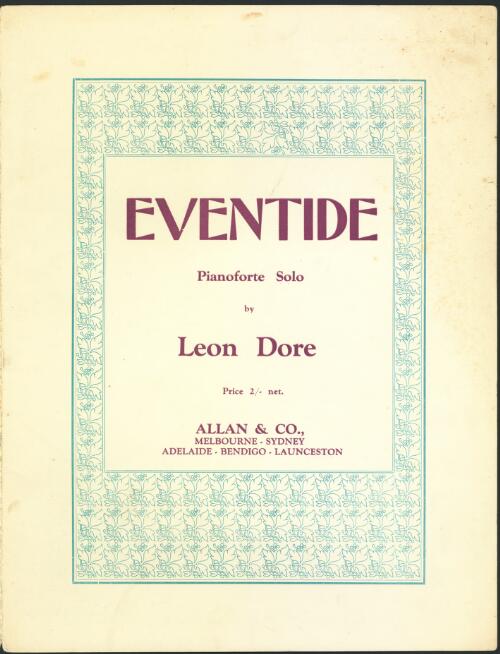 Eventide [music] : romance / by Leon Dore