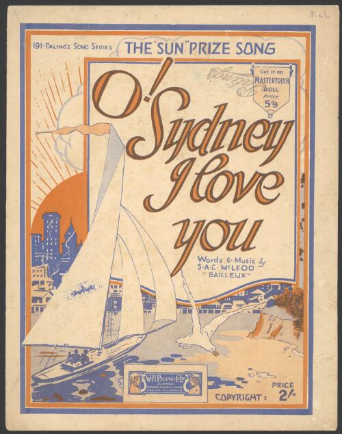 O! Sydney I love you [music] / words and music by S.A.E. McLeod