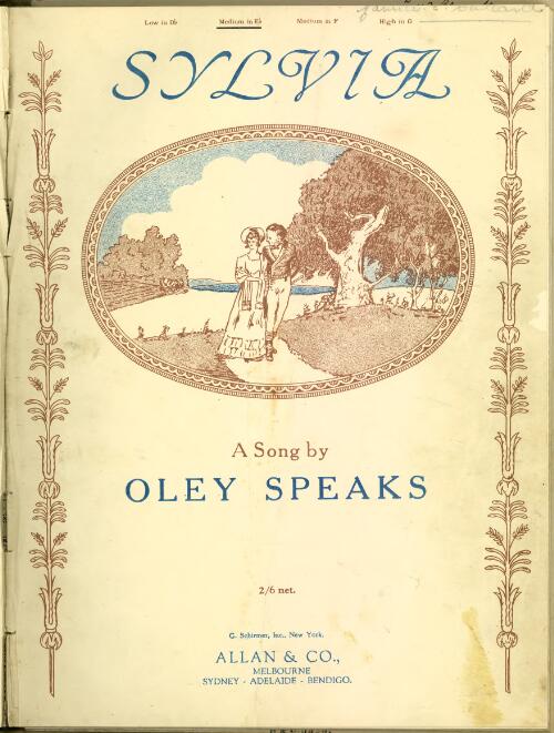 Sylvia [music] / [words by] Clinton Scollard ; [music by] Oley Speaks
