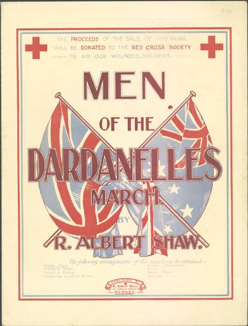 Men of the Dardanelles : march / by R. Albert Shaw