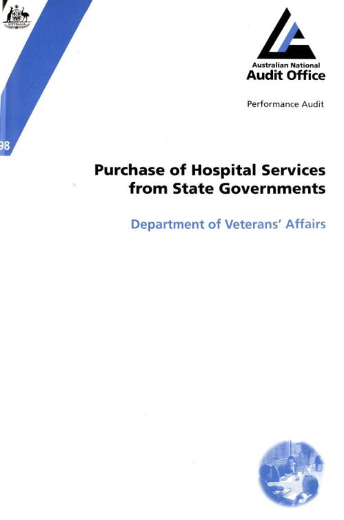Purchase of hospital services from state governments : Department of Veterans' Affairs / the Auditor-General