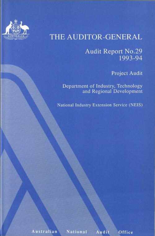 Project audit, Department of Industry, Technology and Regional Development : National Industry Extension Service (NIES) / Frank Wall, David Spedding