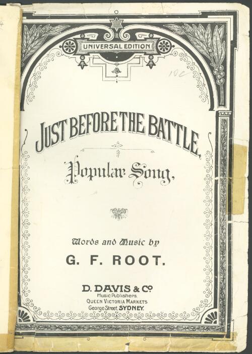 Just before the battle [music] / words and music by G.F. Root