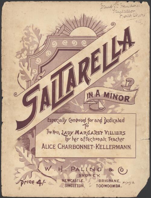 Saltarella [music] : in A minor / Alice Charbonnet-Kellermann