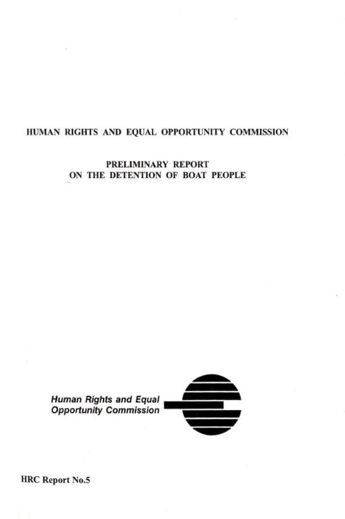 Preliminary report on the detention of boat people / Human Rights and Equal Opportunity Commission