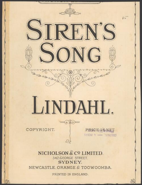 The siren's song [music] / Albert Lindahl