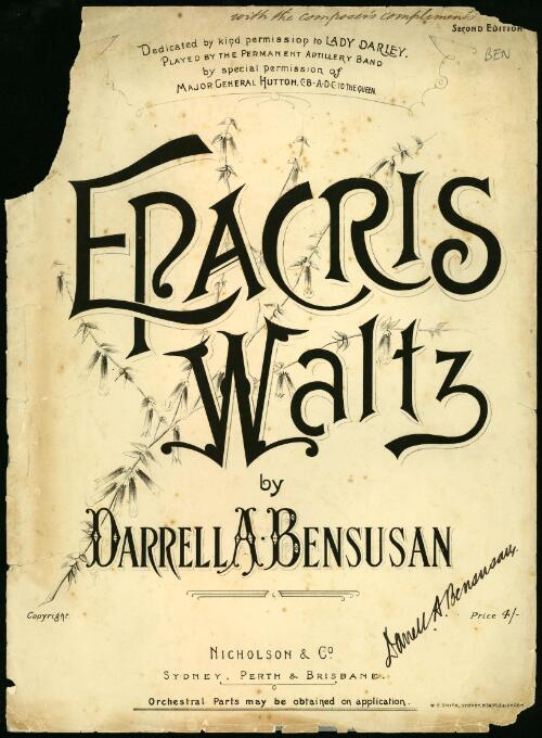 Epacris waltz [music] / by Darrell A. Bensusan