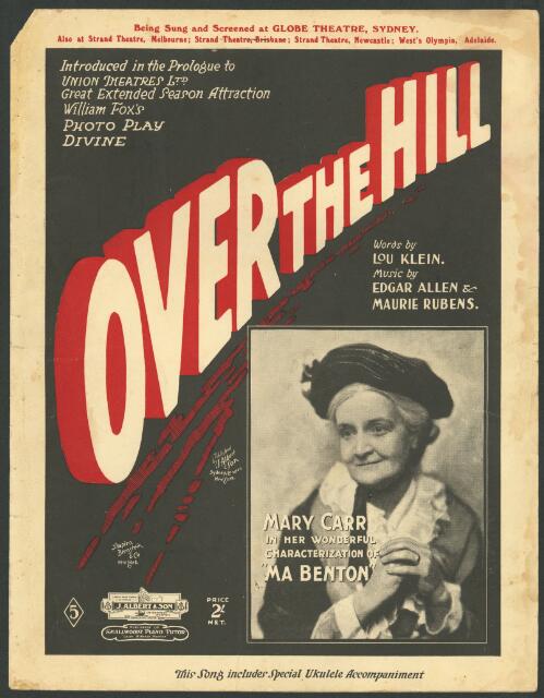Over the hill [music] / lyric by Lou Klein ; music by Edgar Allen and Maurie Rubens