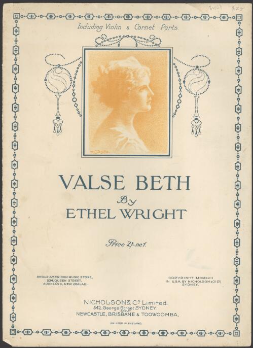 Valse Beth [music] / by Ethel Wright