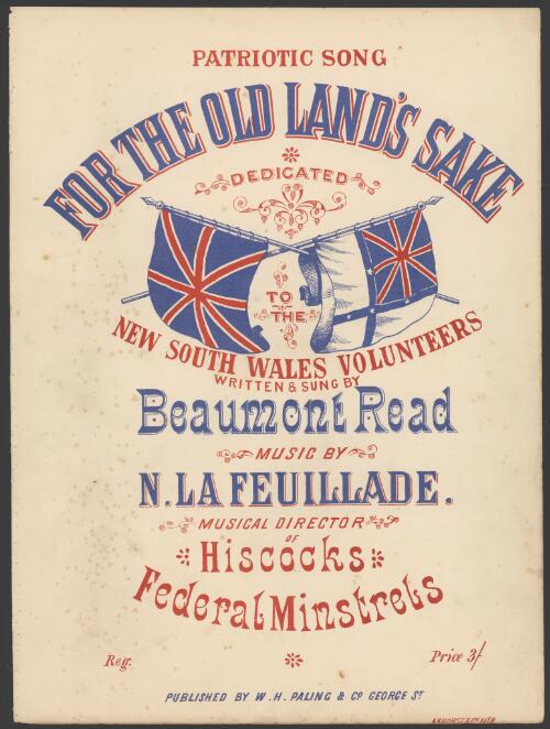 For the old land's sake [music] / written & sung by Beaumont Read ; music by N. La Feuillade