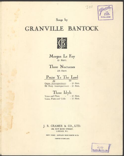 Praise ye the lord [music] : Psalm CL / Granville Bantock