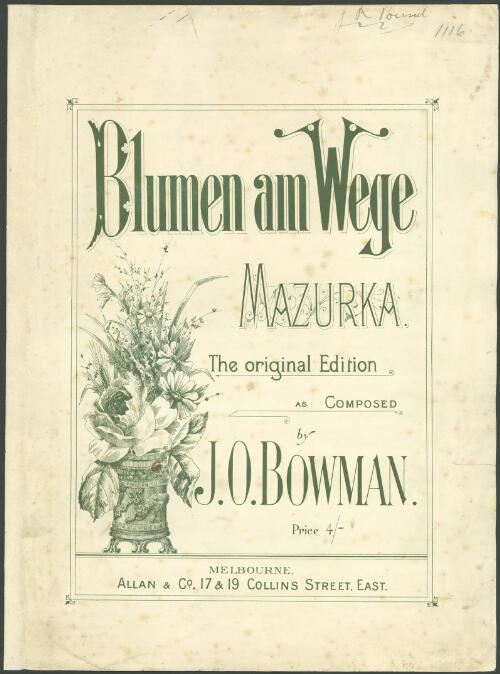 Blumen am wege [music] : mazurka / by J.O. Bowman