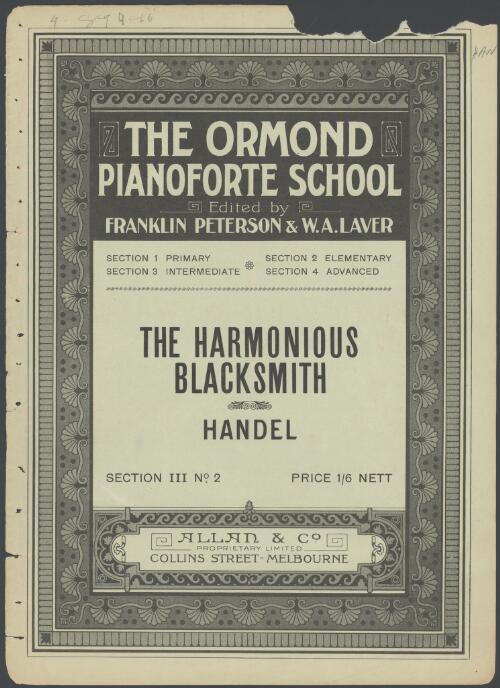 The harmonious blacksmith [music] / by Handel