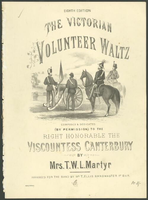 The Victorian volunteer waltz [music] / Mrs. T.W.L. Martyr
