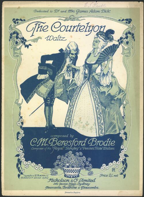 The courtelyon waltz [music] / composed by C.M. Beresford Brodie