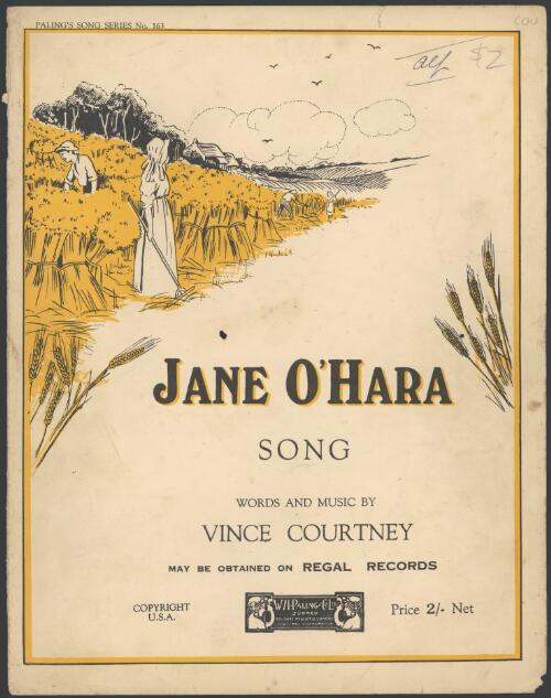 Jane O'Hara [music] / words and music by Vince Courtney