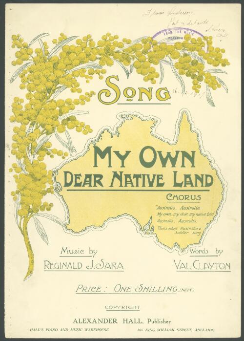 My own dear native land [music] / words by Val. Clayton ; music by Reginald J. Sara