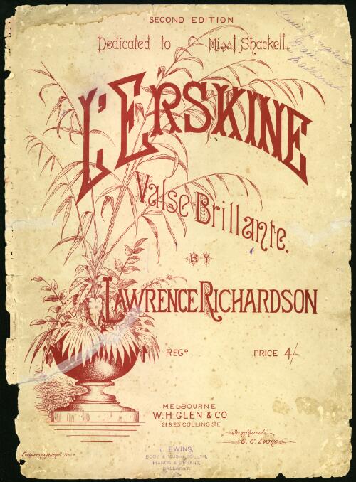 L'Erskine [music] : valse brillante / by Lawrence Richardson