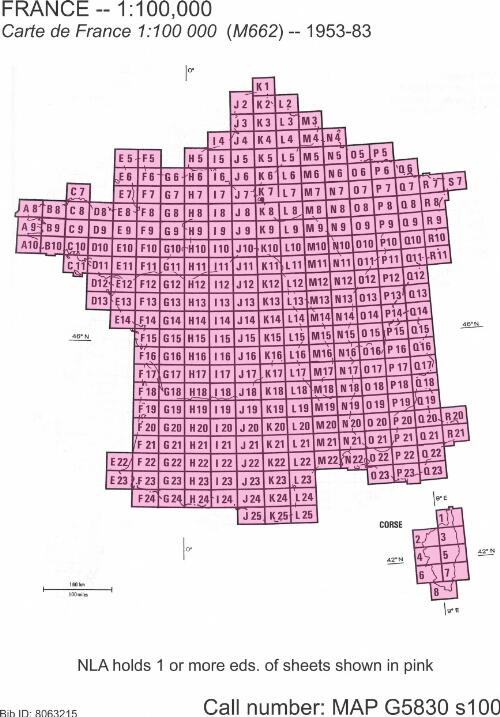 Carte de France 1/100,000 / dessiné et publié par l'Institut géographique national