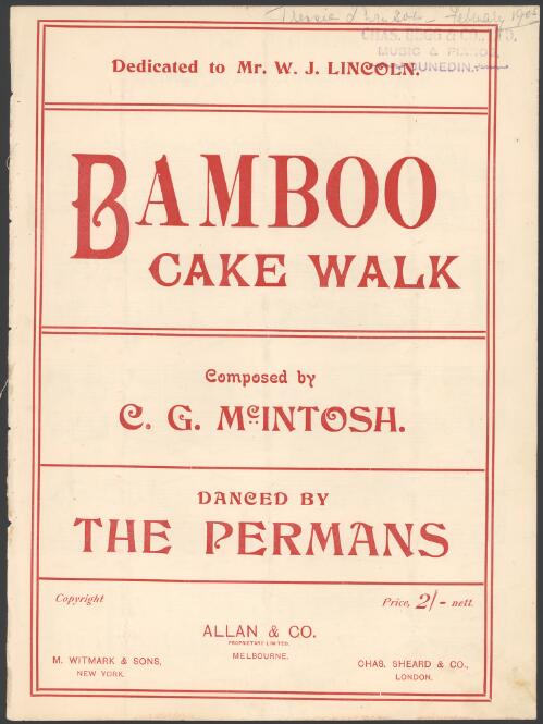 Bamboo cake walk [music] / composed by C.G. McIntosh