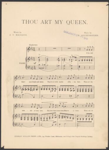 Thou art my queen [music]