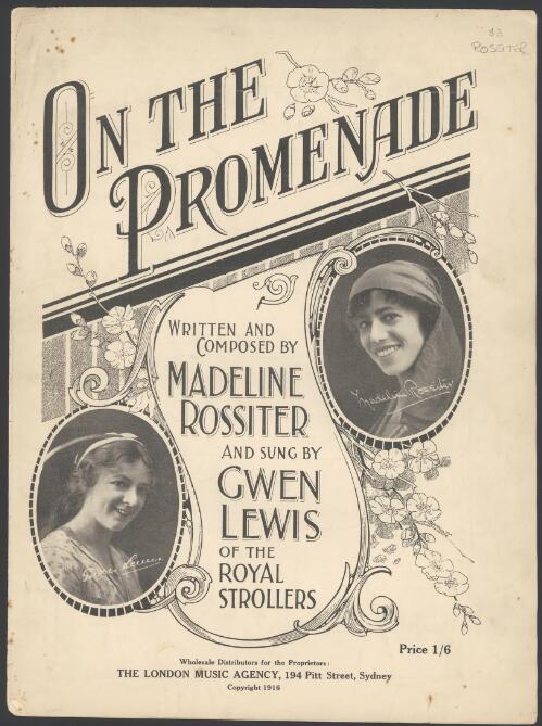 On the promenade [music] : song / written and composed by Madeline Rossiter