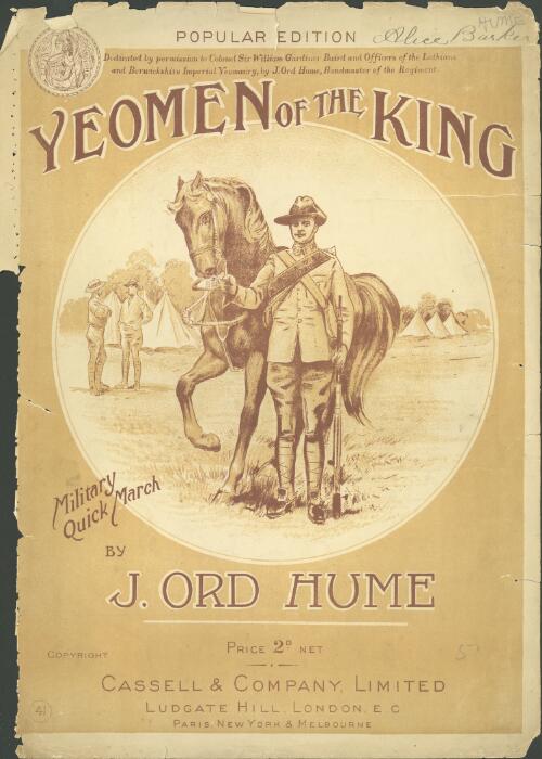Yeomen of the king [music] : military quick march / by J. Ord Hume
