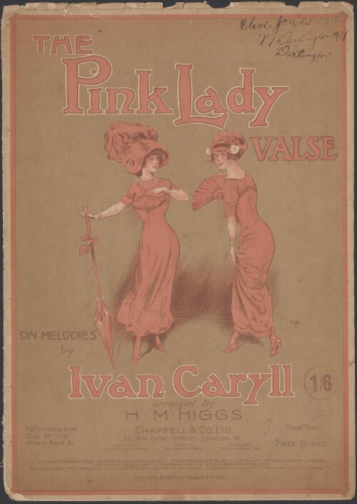 The Pink lady [music] : valse / on melodies by Ivan Caryll ; arranged by H. M. Higgs