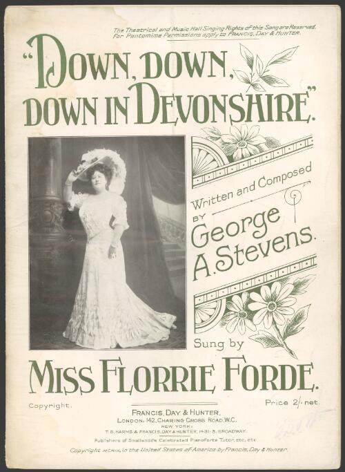 Down, down, down in Devonshire [music] / written and composed by George A. Stevens